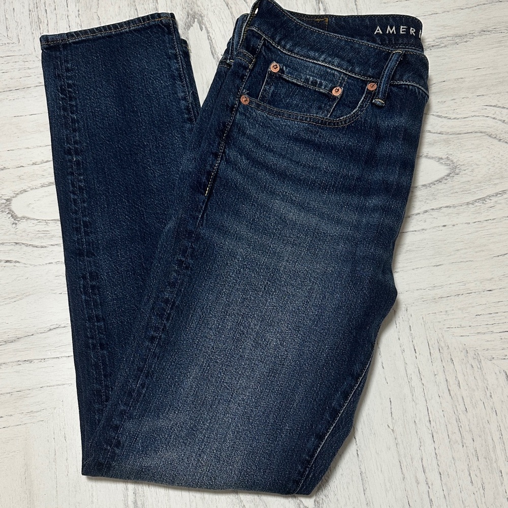 American Eagle Outfitters Men's Dark Blue Skinny Jeans - Picture 1 of 6